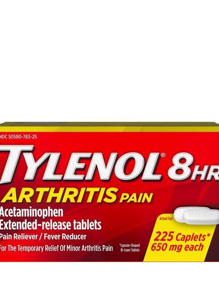 Tylenol 8 HR Extended Release Caplets (225 Count, 3 Pack)