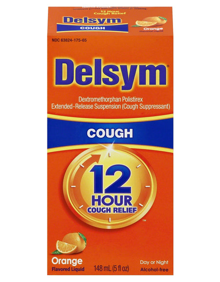 Delsym Cough Suppressant Liquid Orange (5 oz, 4 Pack)