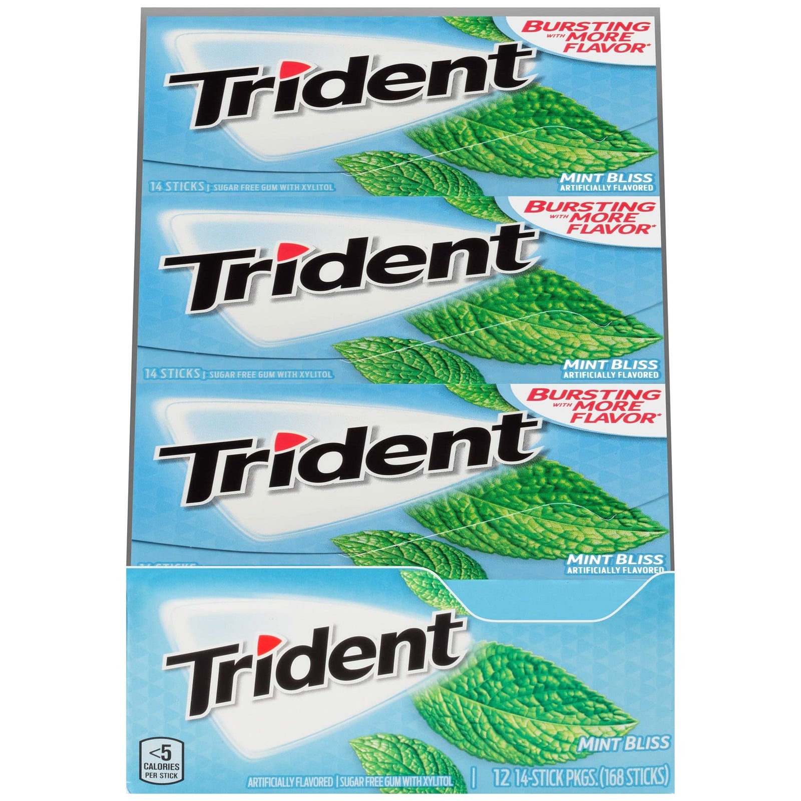 Trident Mint Bliss Sugar-Free Gum (14 Pieces, 144 Pack)