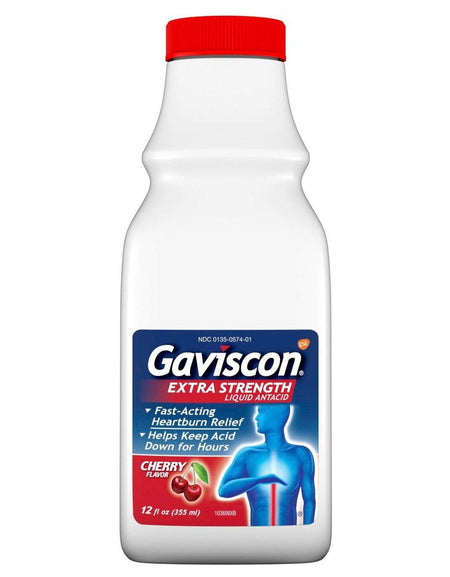 Gaviscon Extra Strength Antacid Cherry (12 oz, 2-pack)