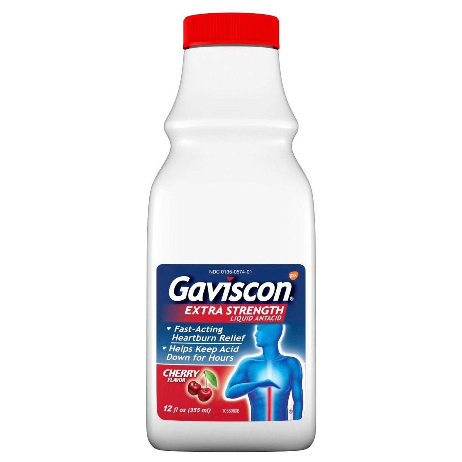 Gaviscon Extra Strength Antacid Cherry (12 oz, 2-pack)