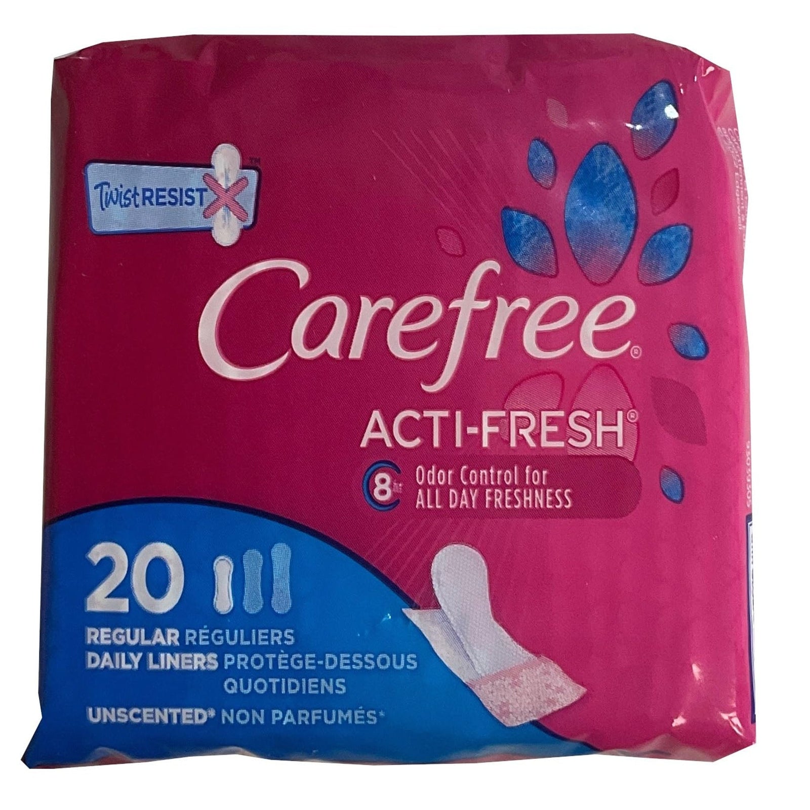 Carefree Pantiliners Regular Unscented (20 ct, 3-pack)