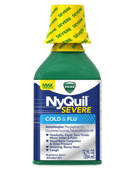 Vicks NyQuil Severe Cold & Flu Liquid (12 oz)