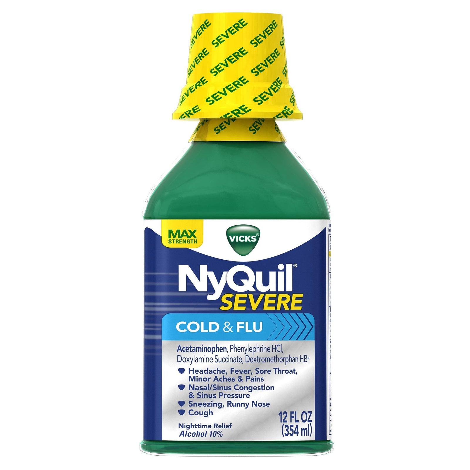 Vicks NyQuil Severe Cold & Flu Liquid (12 oz)