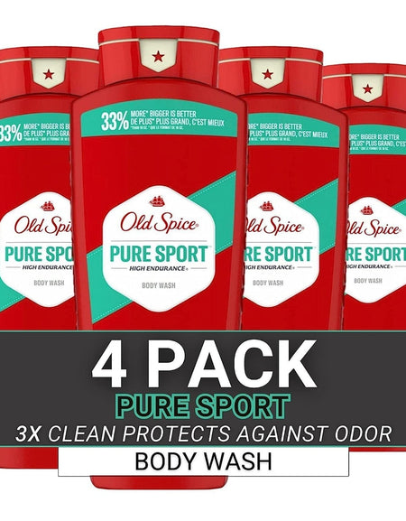 Old Spice Body Wash Pure Sport (24 oz, 4-pack)