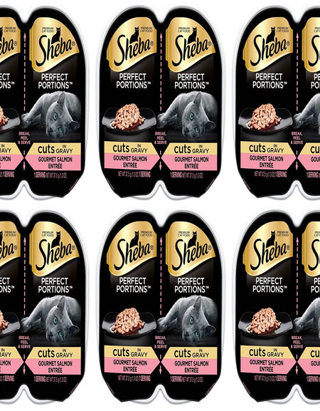 Sheba Perfect Portions Cat Food Salmon Cuts in Gravy (2.6 oz, 6 Pack)