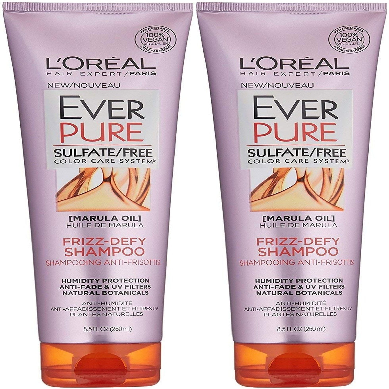 L’Oreal EverPure Frizz Defy Shampoo (8.5 oz, 2 Pack)