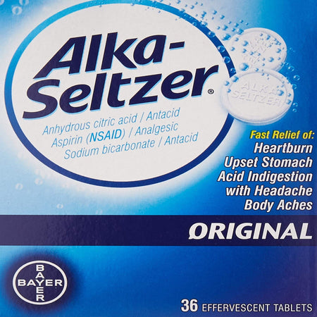 Alka-Seltzer Original Tablets (36 Count, 2 Pack)