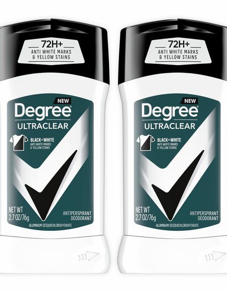 Degree Men UltraClear Antiperspirant Deodorant Black+White (2.7 oz, 2 Pack)