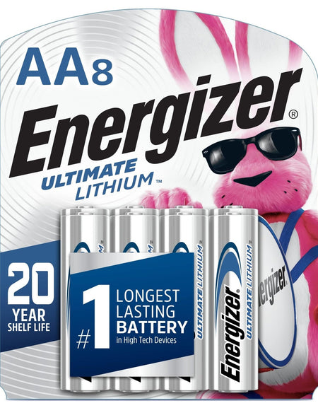 Energizer Ultimate Lithium AA Batteries (8 Pack)