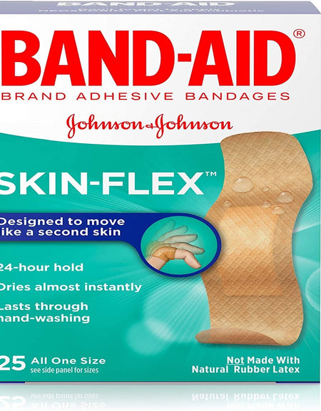 Band-Aid Skin-Flex Bandages All One Size (25 Count, 6 Pack)