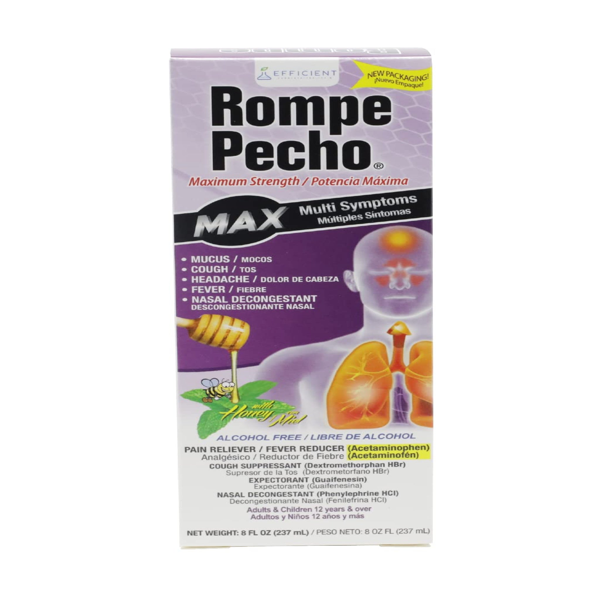 Rompe Pecho Max Severe Cold & Flu Syrup (8 oz)