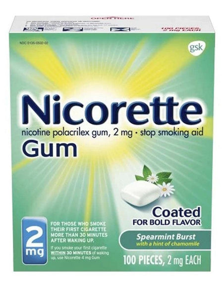 Nicorette Gum Spearmint Burst 2mg (100 Count)