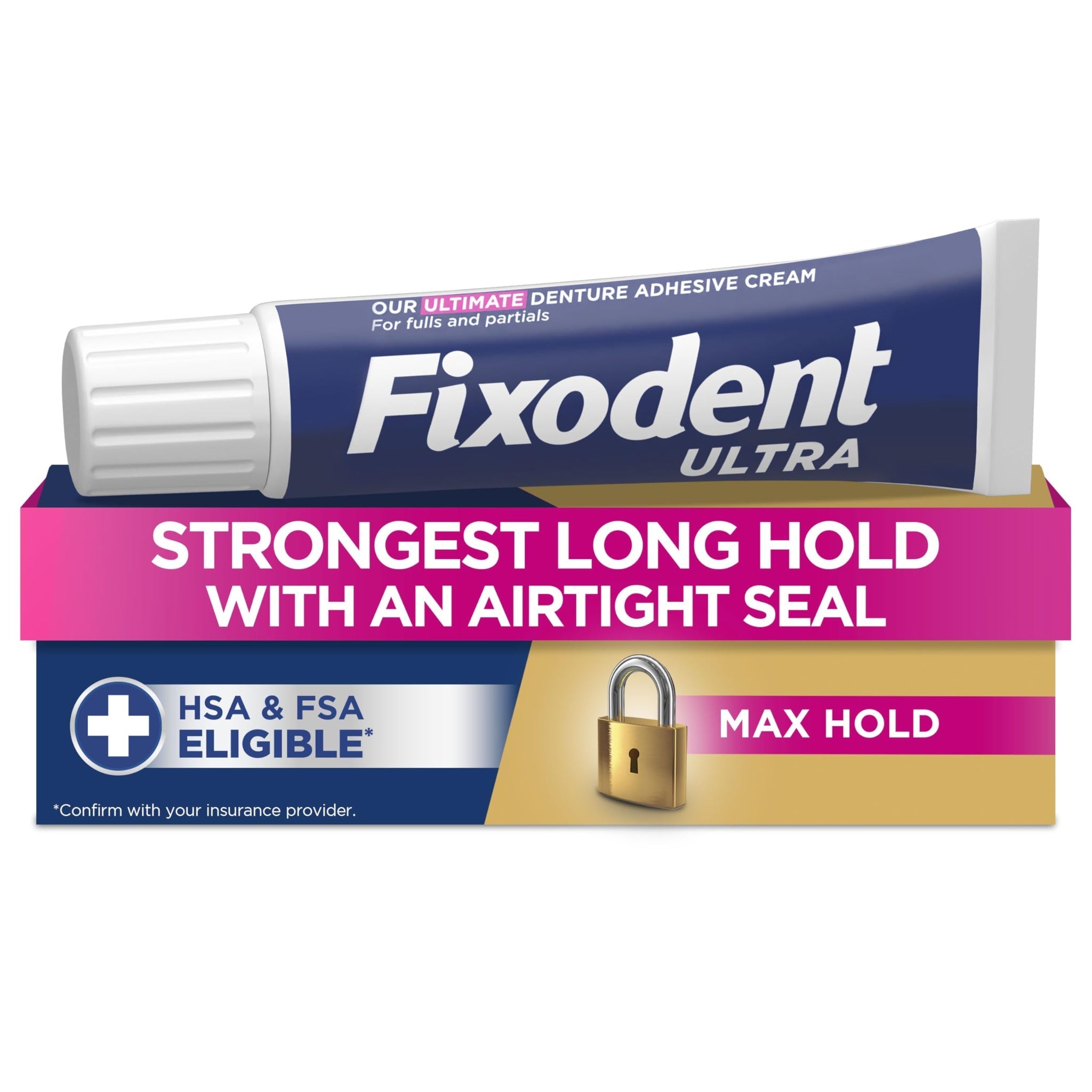 Fixodent Ultra Max Hold Denture Adhesive (2.2 oz)