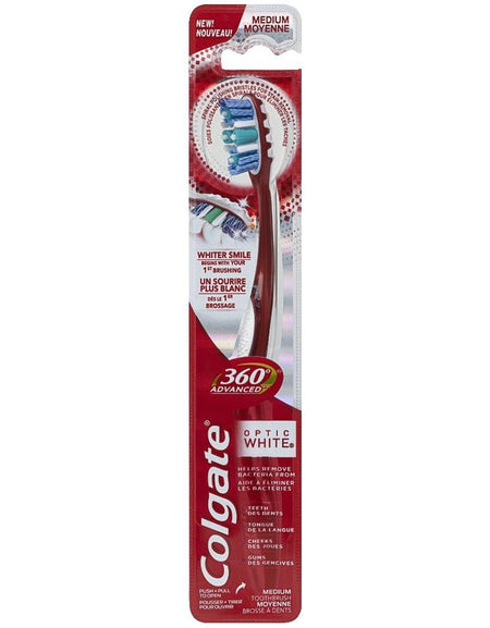 Colgate 360 Optic White Toothbrush Medium (1 Count)