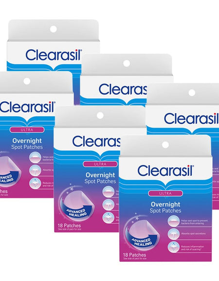 Clearasil Overnight Spot Pimple Patches (18 Count, 6 Pack)
