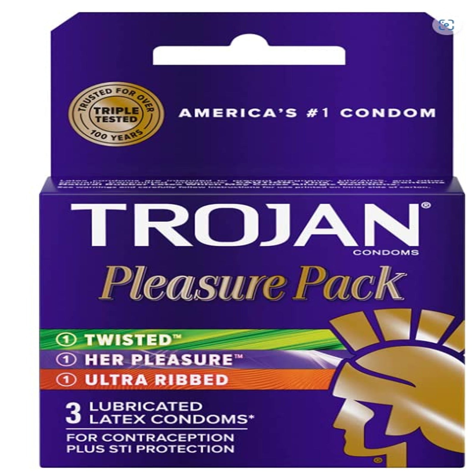 Trojan Pleasure Pack Condoms (3 Count, 4 Pack)