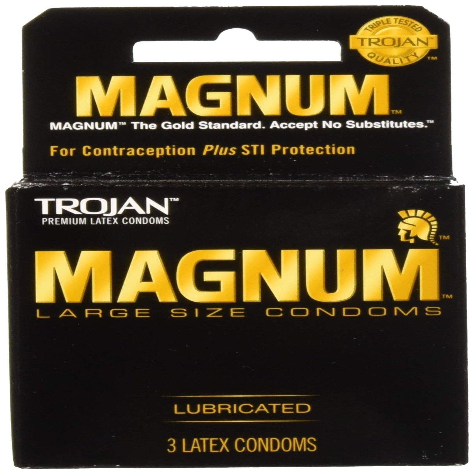 Trojan Magnum Large Condoms (3 Count, 4 Pack)