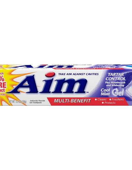 Aim Tartar Control Toothpaste Gel (5.5 oz, 5 Pack)