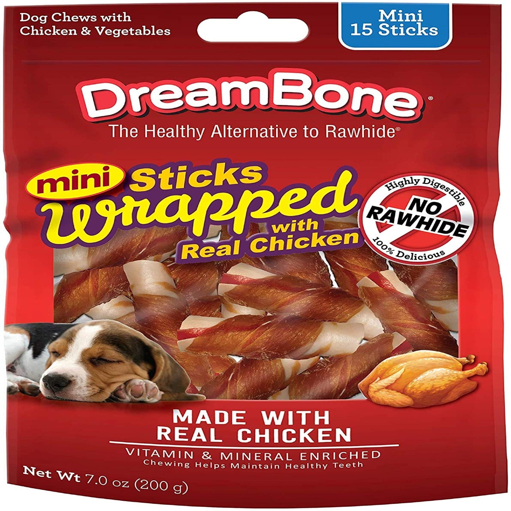 DreamBone Mini Sticks with Chicken (15 Count)