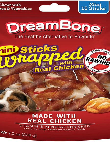 DreamBone Mini Sticks with Chicken (15 Count)