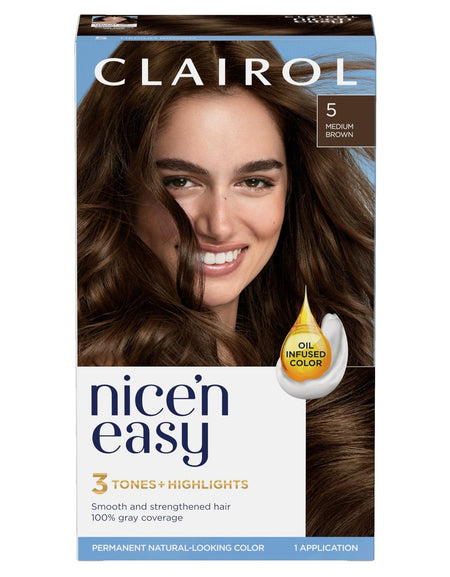 Clairol Nice'n Easy Hair Dye Medium Brown (1 Pack)
