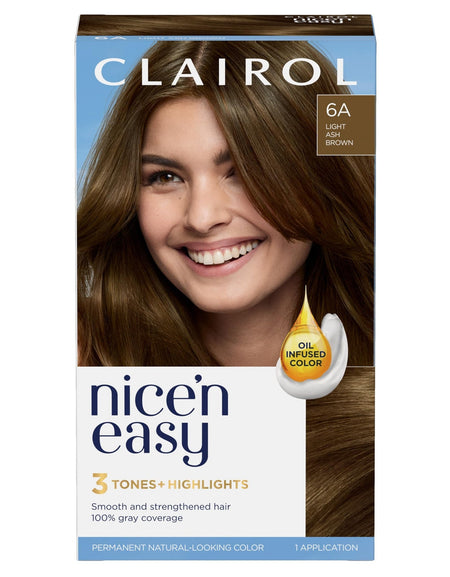 Clairol Nice'n Easy Hair Dye Light Ash Brown (1 Pack)