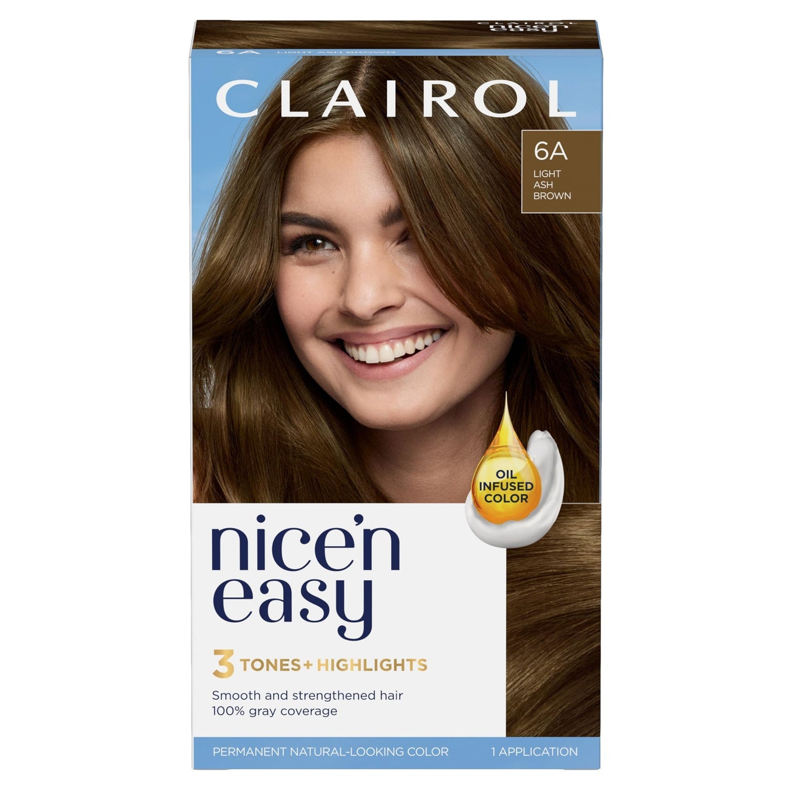 Clairol Nice'n Easy Hair Dye Light Ash Brown (1 Pack)