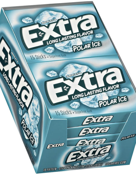 Extra Polar Ice Gum (15 Pieces, 10 Pack)