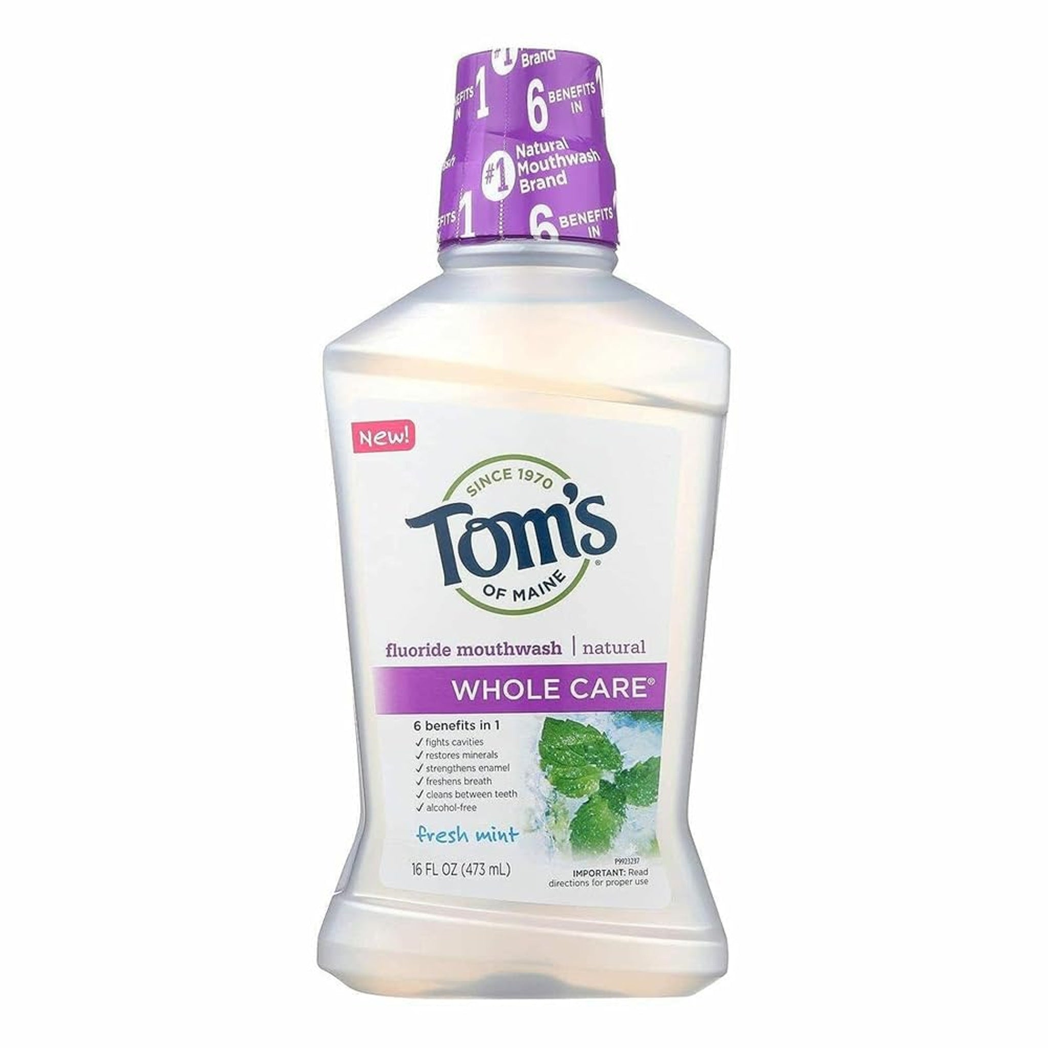 Tom's of Maine Whole Care Mouthwash Fresh Mint (16 oz)