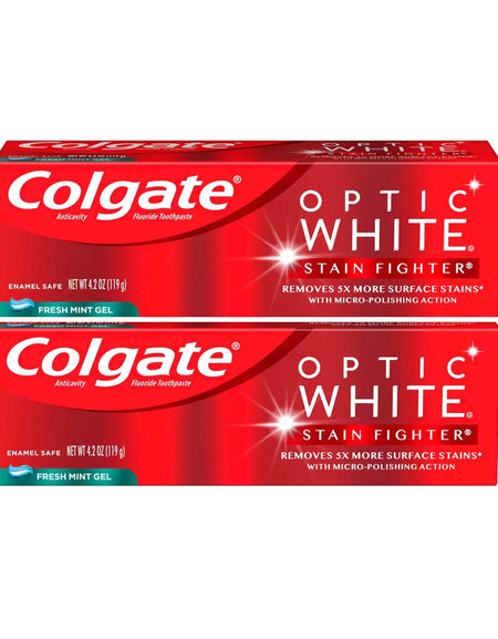 Colgate Optic White Stain Fighter (4.2 oz, 2 Pack)