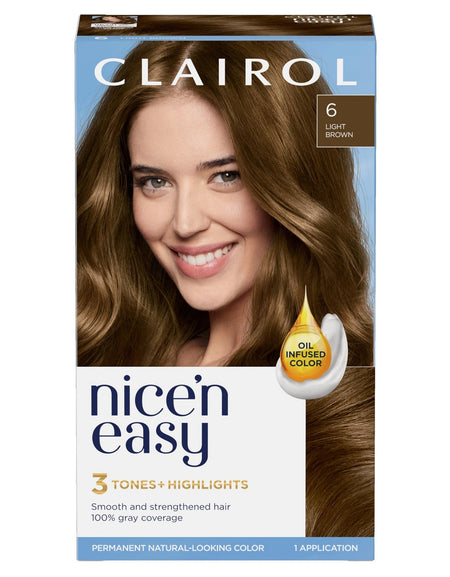 Clairol Nice'n Easy Hair Dye Light Brown (1 Pack)