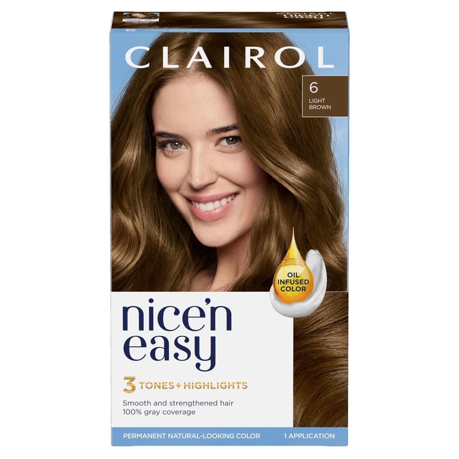 Clairol Nice'n Easy Hair Dye Light Brown (1 Pack)