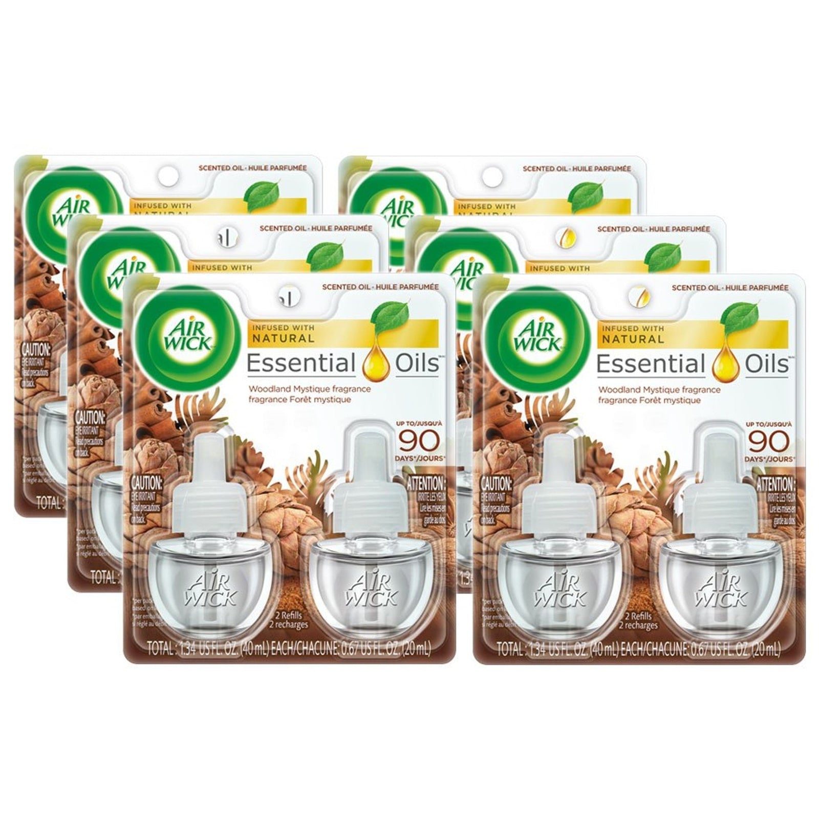 Air Wick Scented Oil Refills Woodland Mystique (12 Count, 6 Pack)