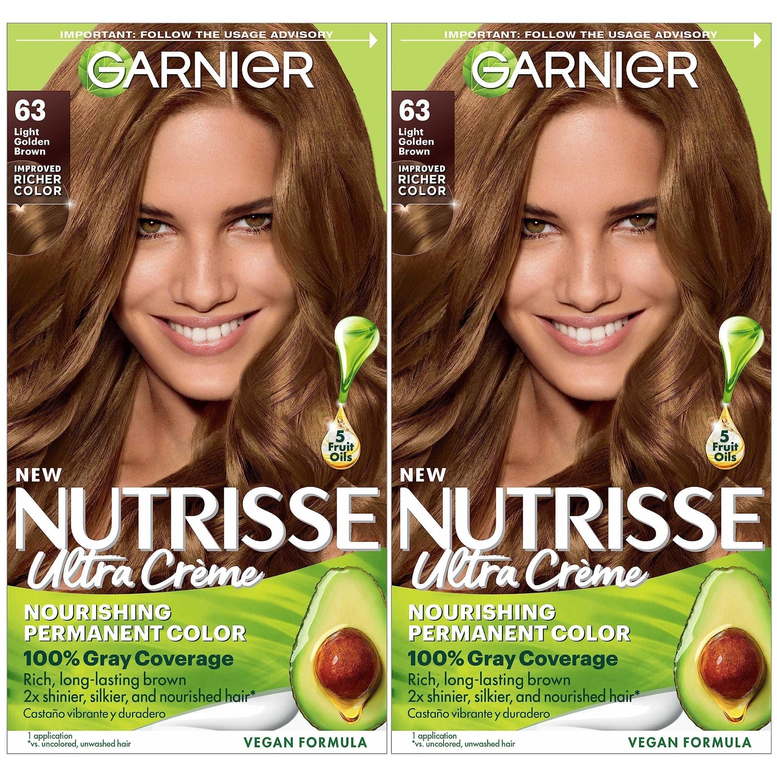 Garnier Nutrisse Hair Color Light Golden Brown (2 ct)