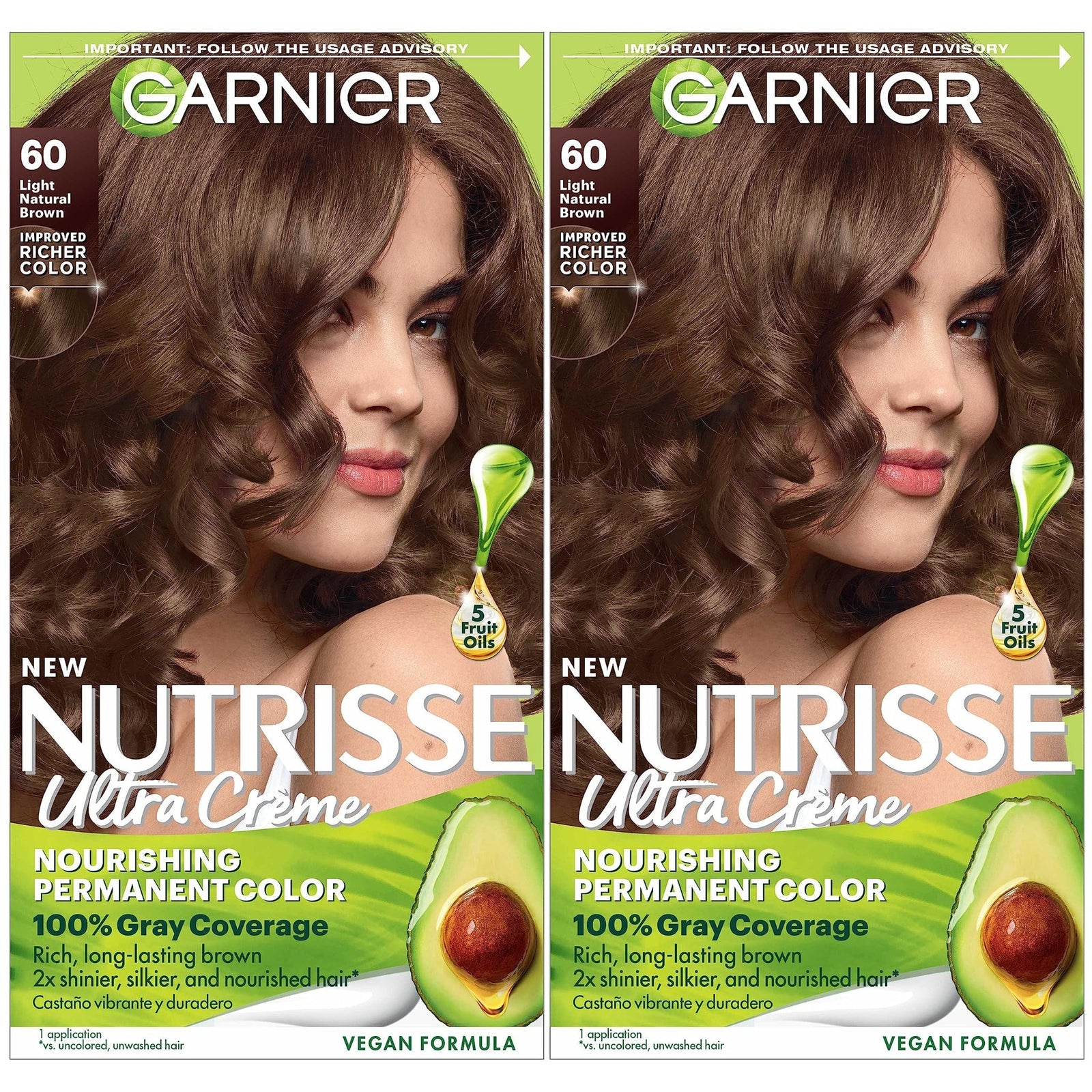 Garnier Nutrisse Hair Color Light Natural Brown (2 ct)