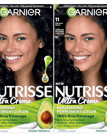 Garnier Nutrisse Hair Color Blackest Black (2 ct)