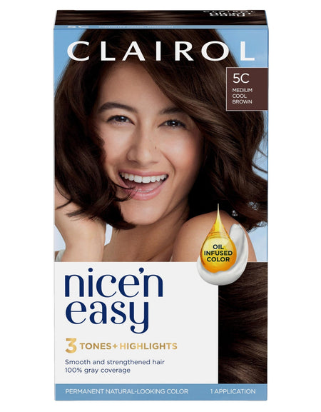 Clairol Nice’n Easy Medium Cool Brown Hair Dye (1 ct)