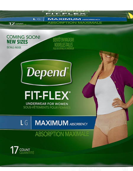 Depend Fit-Flex Maximum Underwear for Women (17 Count)