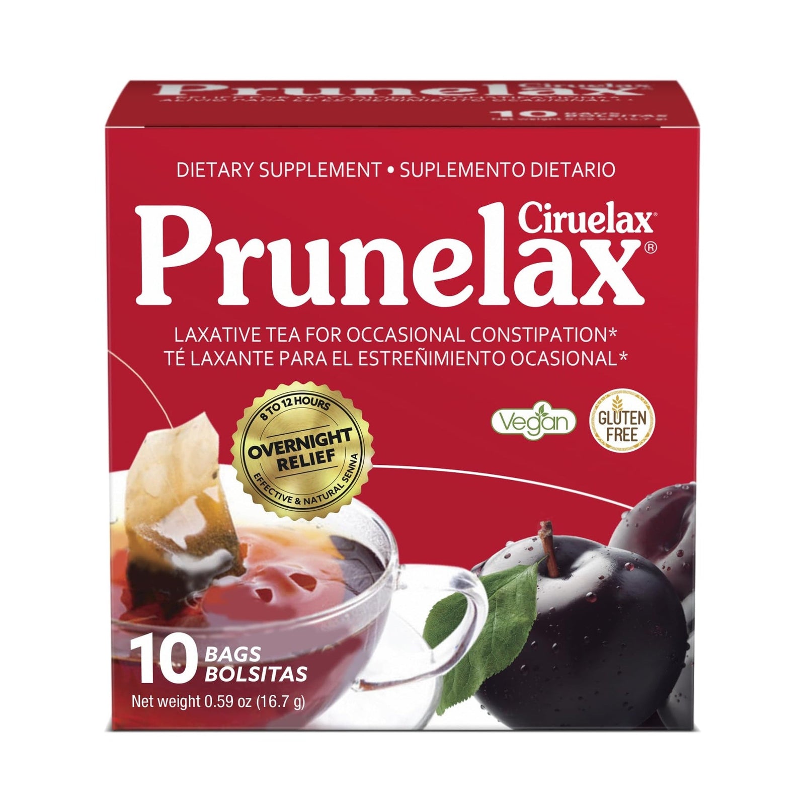 Prunelax Ciruelax Laxative Tea Bags (10 Bags)