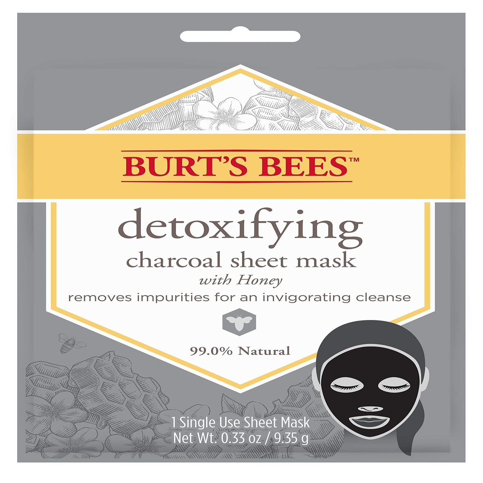 Burt’s Bees Detoxifying Charcoal Sheet Mask (1 Count)