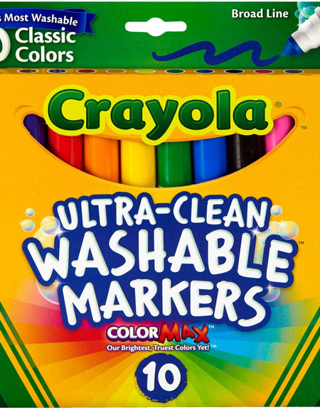 Crayola UltraClean Washable Markers Broad Line (10 Count)