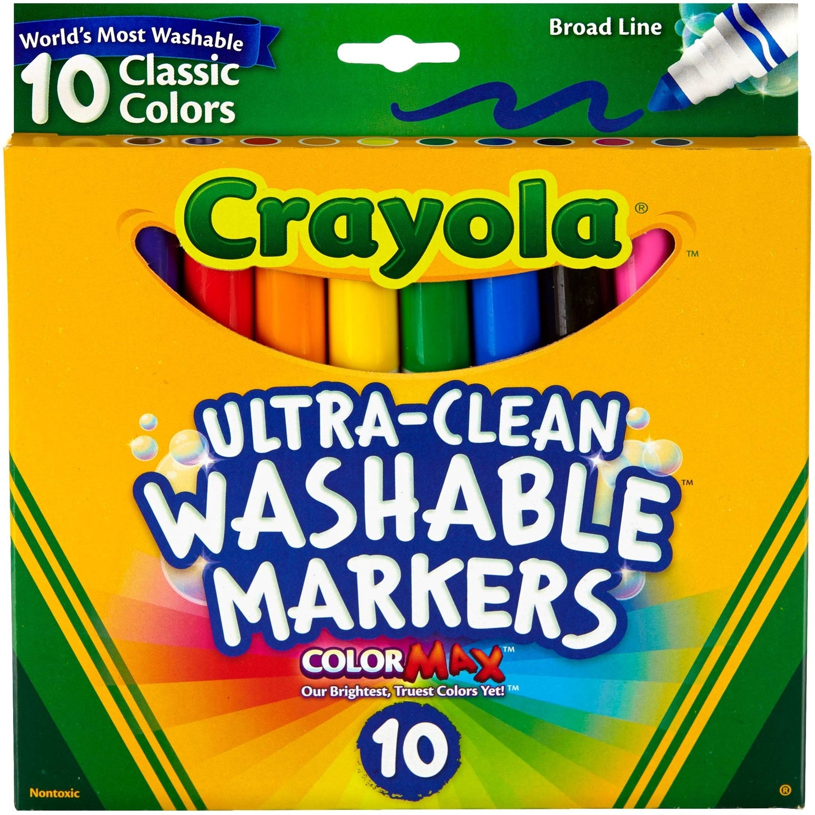 Crayola UltraClean Washable Markers Broad Line (10 Count)
