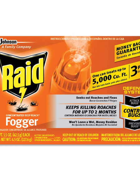 Raid Deep Reach Fogger (1.5 oz, 3-pack)