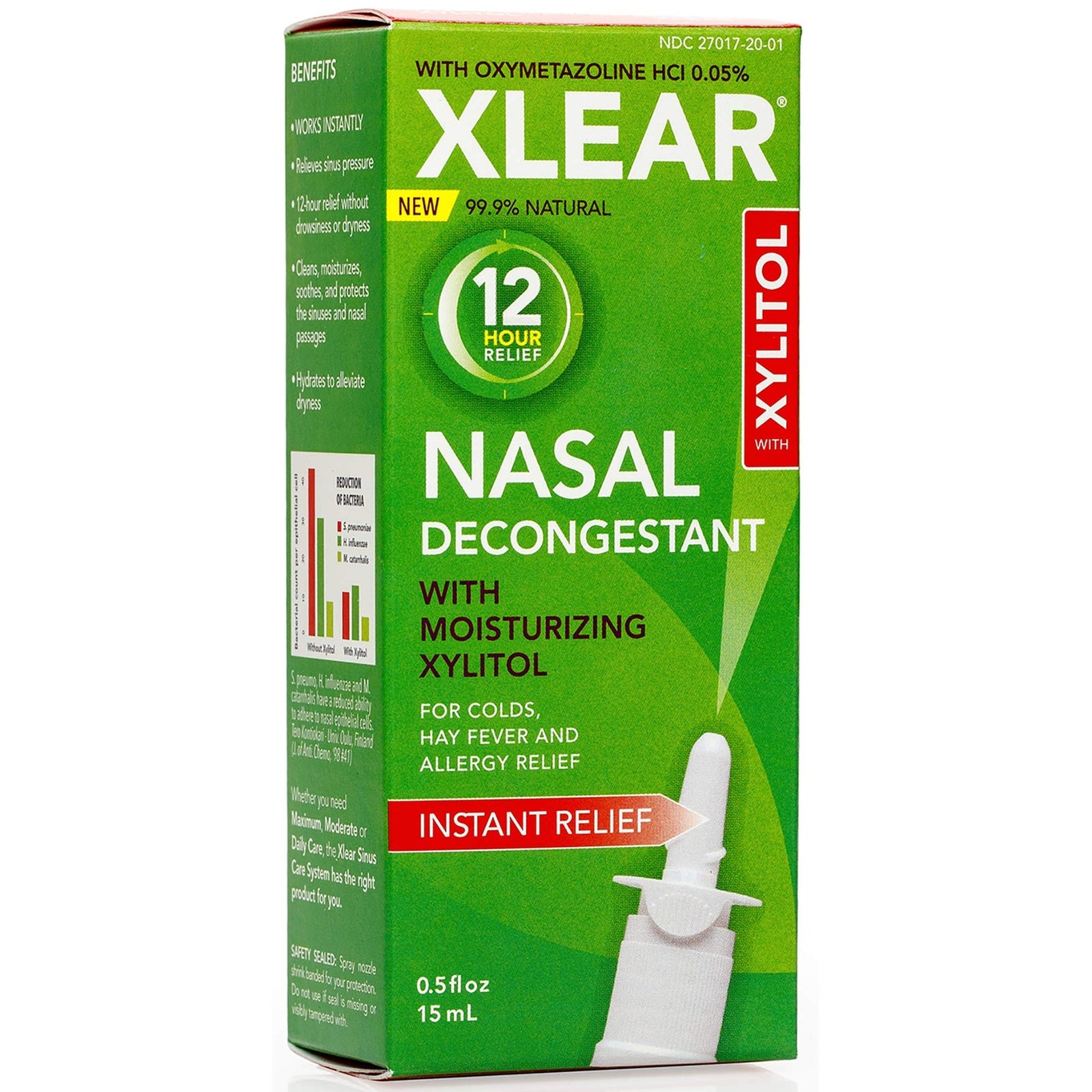 Xlear Saline Nasal Spray with Xylitol (0.5 oz, 2-pack)