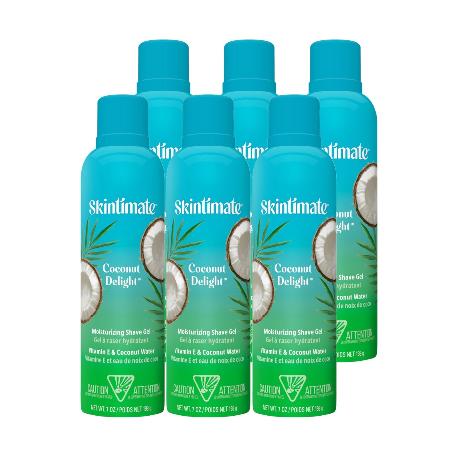 Skintimate Coconut Delight Shave Gel (7 oz, 6-pack)