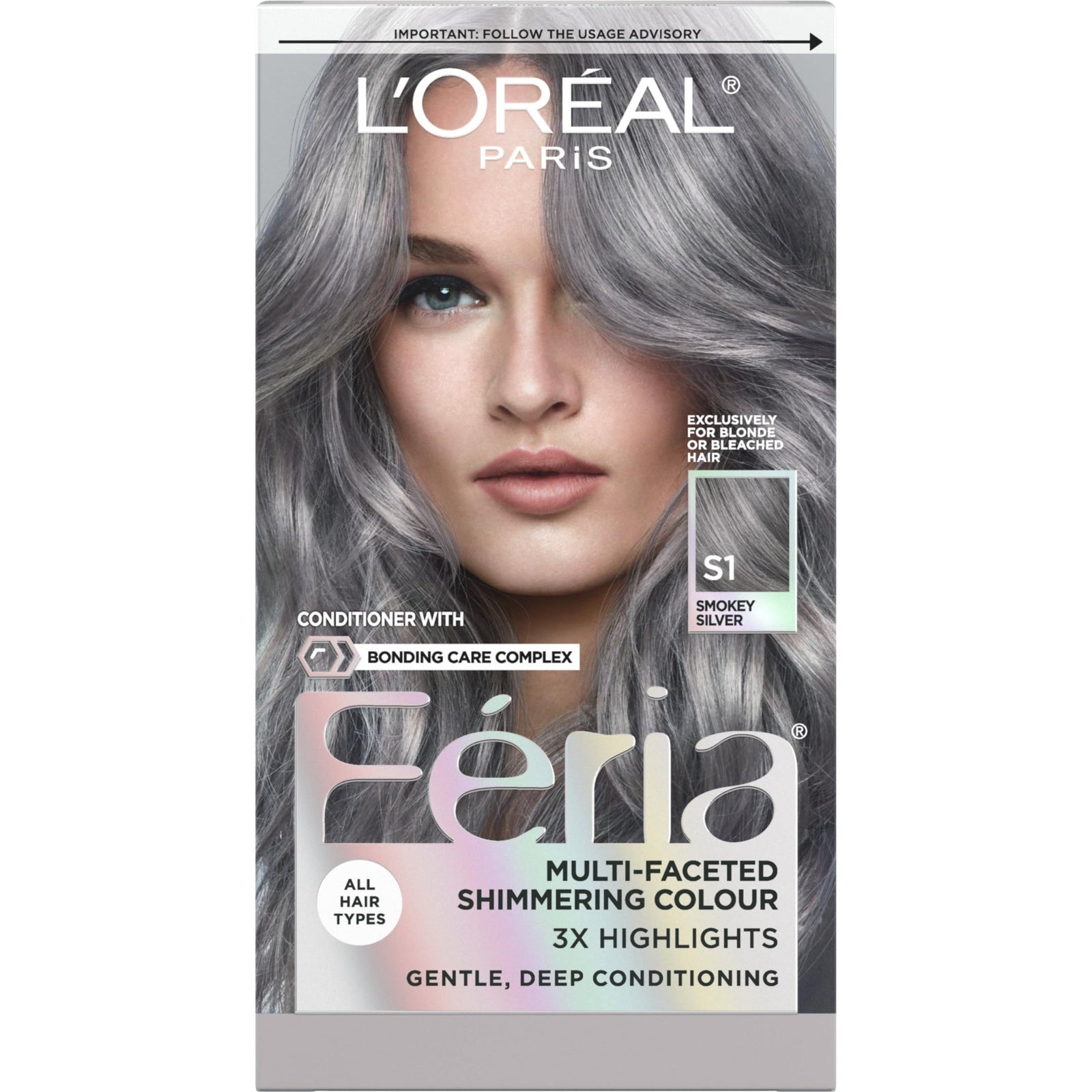 L’Oreal Feria Hair Color Smokey Silver (1 ct)