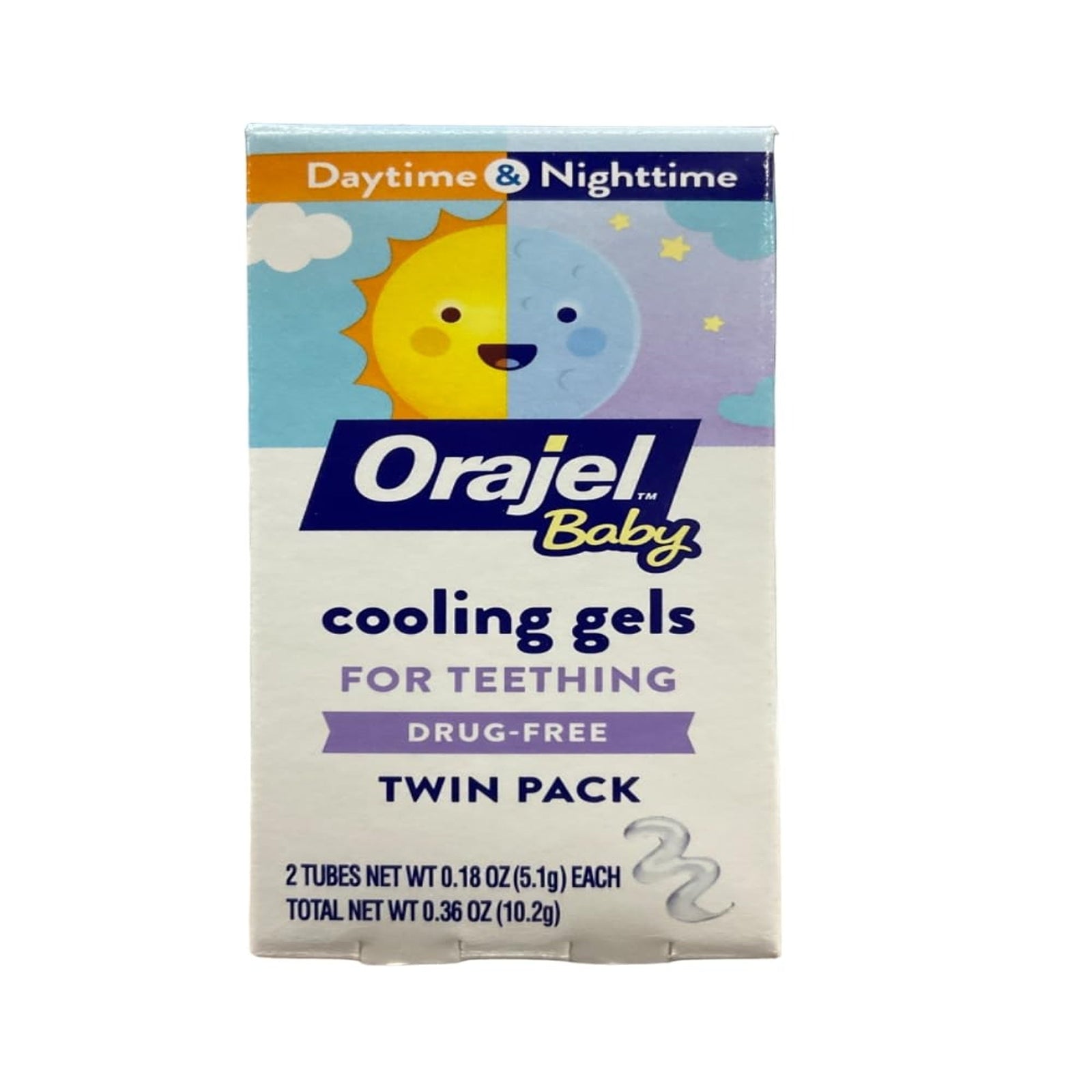Orajel Baby Cooling Gel Day & Night (0.18 oz, 6-pack)
