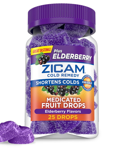 Zicam Cold Remedy Elderberry Drops (25 ct)