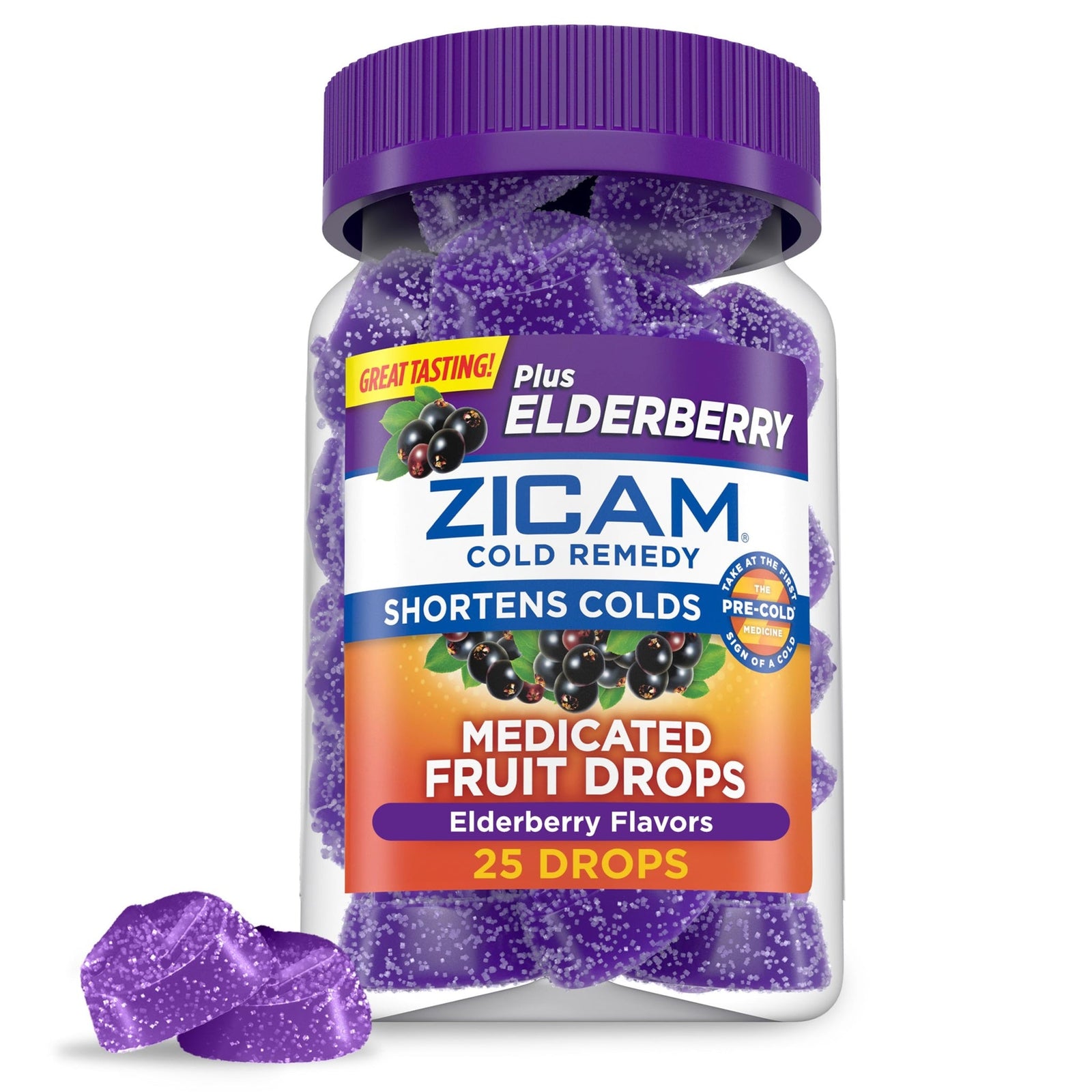 Zicam Cold Remedy Elderberry Drops (25 ct)